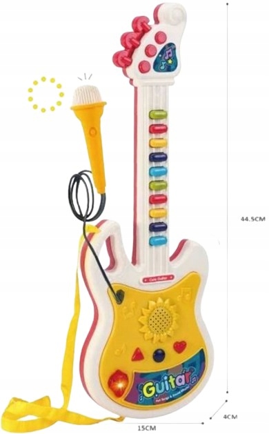 Gitara elektryczna dla dzieci z mikrofonem 3+