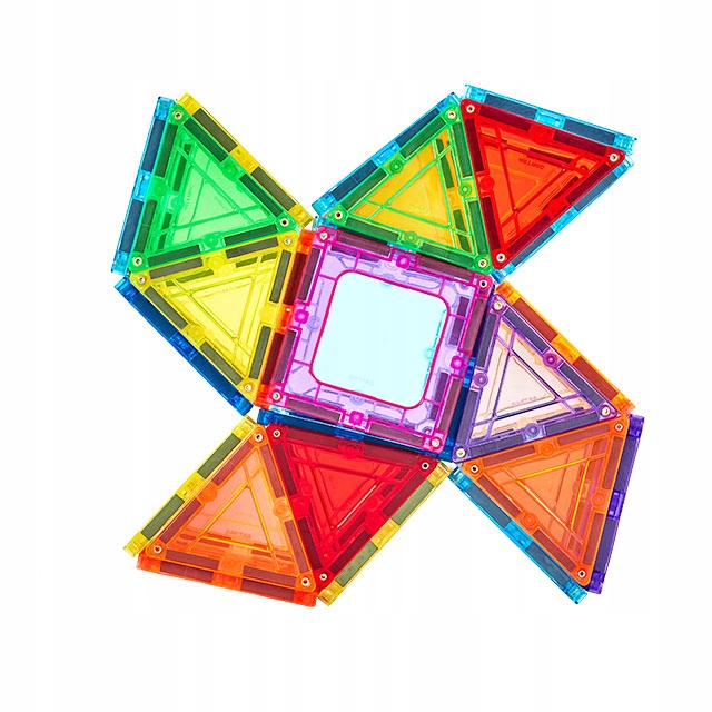 KLOCKI MAGNETYCZNE 3D Układanka Edukacyjna 45 elementów