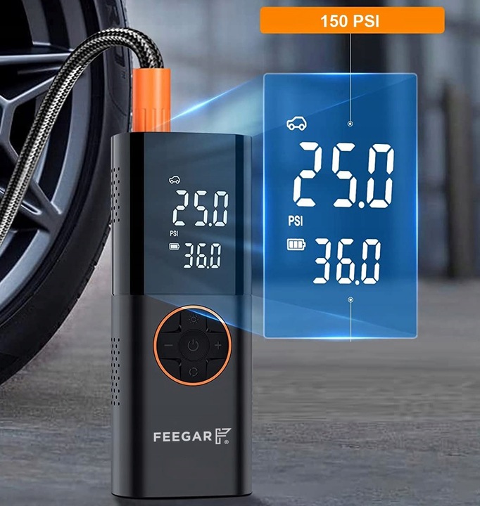 Feegar Pompka elektryczna Kompresor do auta 12V