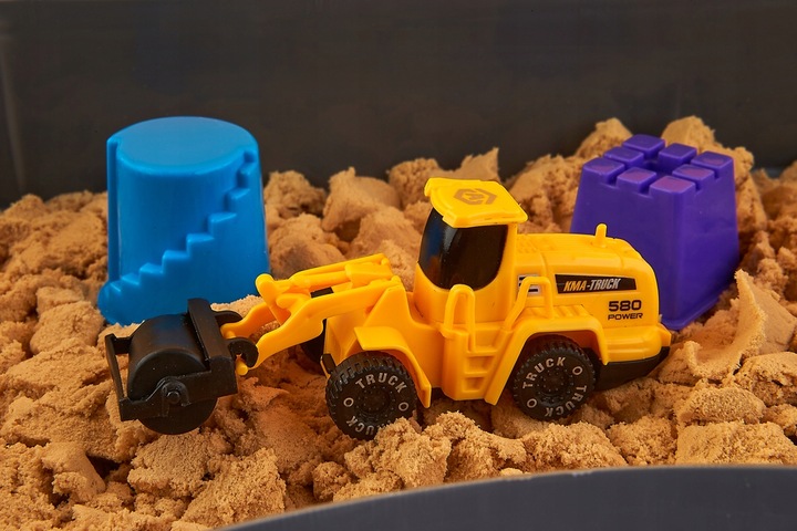 Zestaw Konstrukcyjny Dźwig Piasek Kinetyczny Pojazdy Budowlane dla Dzieci