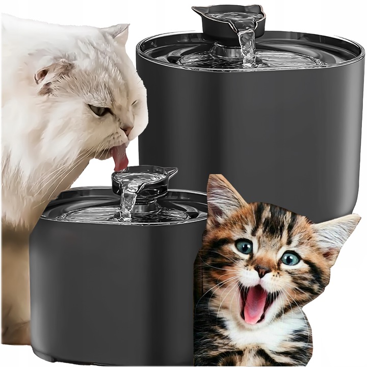 POIDEŁKO MISKA POIDŁO CICHA FONTANNA DLA KOTA PSA 2,2L AUTOMATYCZNE PŁOMYK