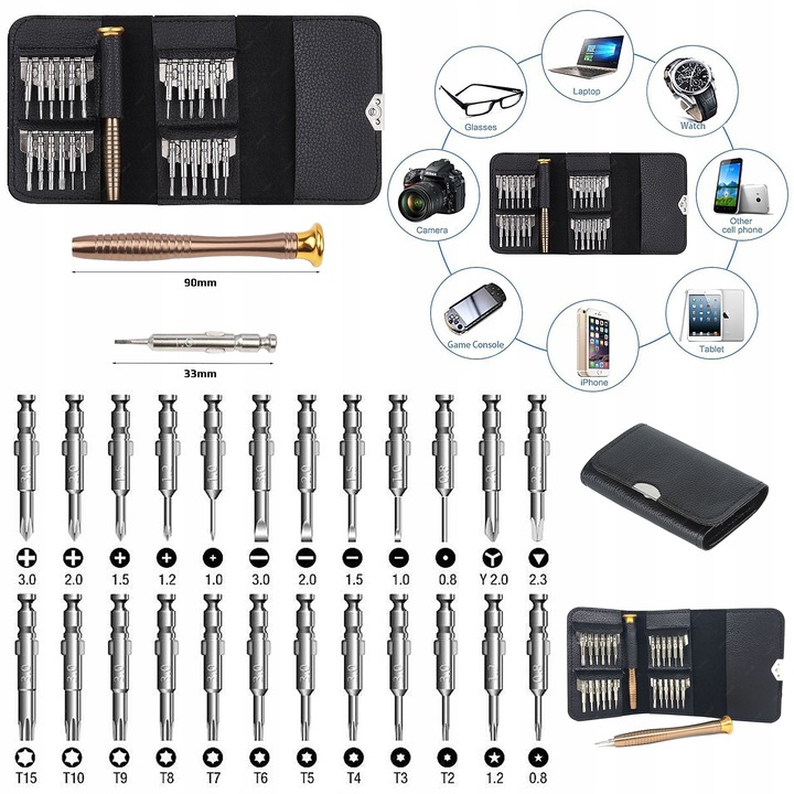 LUTOWNICA PRECYZYJNA KOLBOWA S801A 80W Z REGULACJĄ TEMPERATURY ZESTAW 52w1