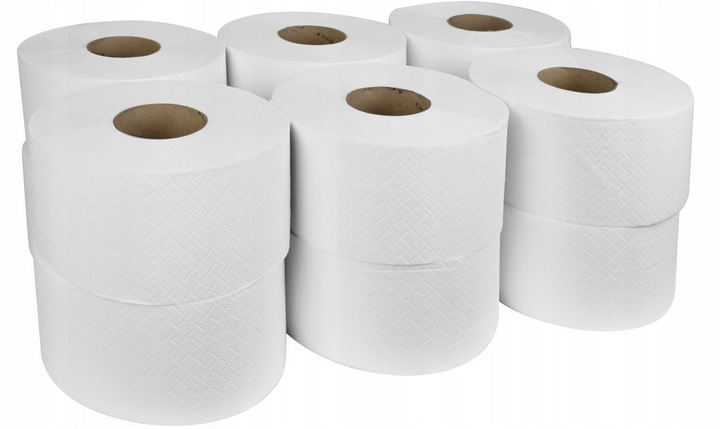 Papier Toaletowy Biały Celuloza Jumbo 2 warstwy do podajnika BIG Rola 12szt