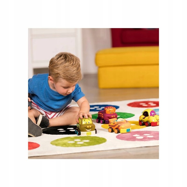 Autka miękkie z napędem Wheeeels B.Baby B.Toys 4 szt.
