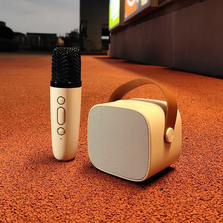 MIKROFON BEZPRZEWODOWY KARAOKE GŁOŚNIKIEM BLUETOOTH GŁOŚNIK Z KOLOROWYM LED