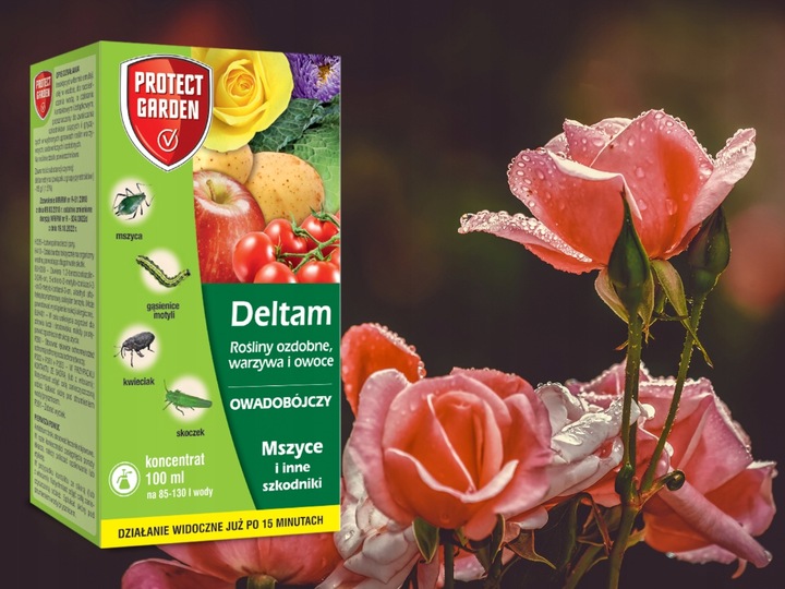 DELTAM ŚRODEK OWADOBÓJCZY MSZYCA KWIECIAK SKOCZEK GĄSIENICE MOTYLI 100ML