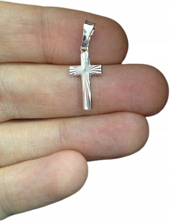 Pancerka Łańcuszek Srebrny 925 Krzyżyk Komplet (na PREZENT / KOMUNIA)