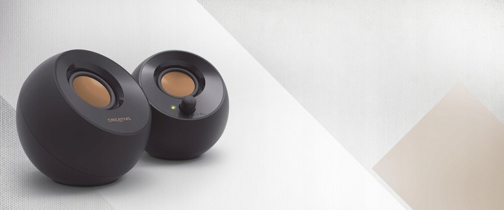 BIURKOWE GŁOŚNIKI KOMPUTEROWE 2.0 USB Jack 3.5mm Creative Pebble CZARNE