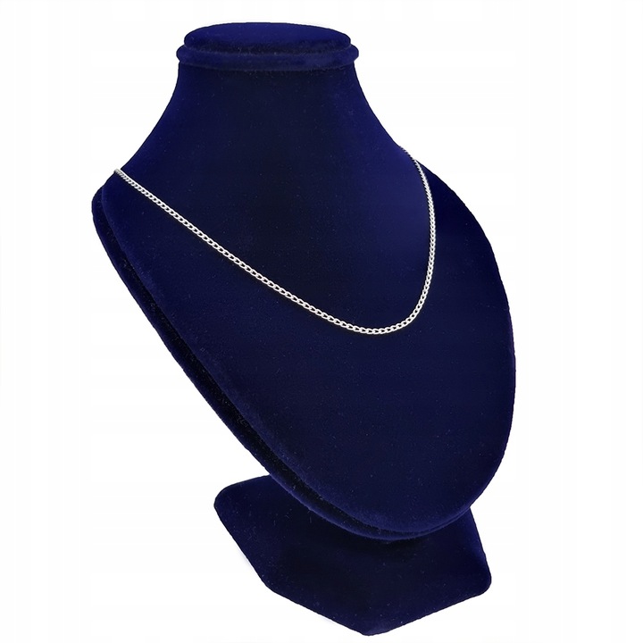 Klasyczny Srebrny Łańcuszek Pancerka Srebro 925 Naszyjnik 70 cm x 1.5 mm