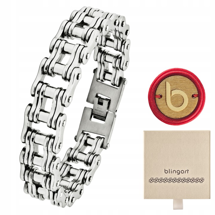 Bransoletka męska łańcuch motocyklowy prezent dla motocyklisty BLINGART