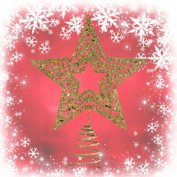 Czubek na choinkę XL 18,5x14,5 cm BOŻE NARODZENIE KSN142