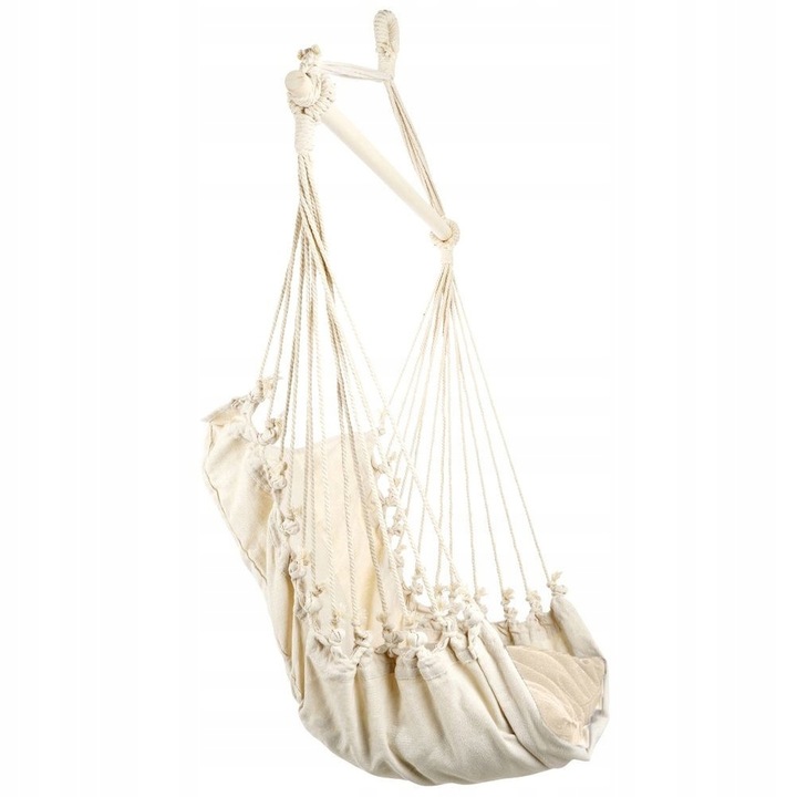 Hamak brazylijski beżowy z poduszką