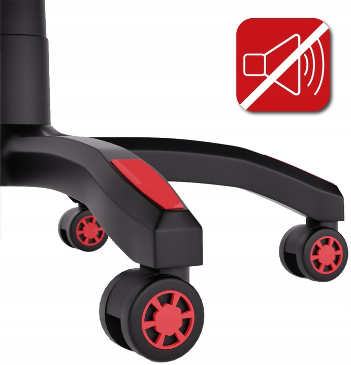 FOTEL GAMINGOWY CYBER CHAIRS X-POWER RED - BIUROWY