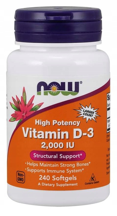 NOW FOODS USA VITAMIN D3 2000 240K WITAMINA D-3