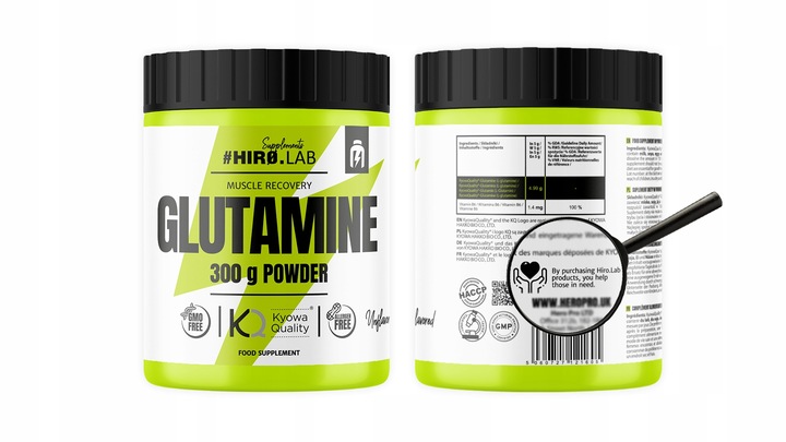 GLUTAMINA AMINOKWASY GLUTAMINE 300 g AMINO L-GLUTAMINA L-GLUTAMINE hiro