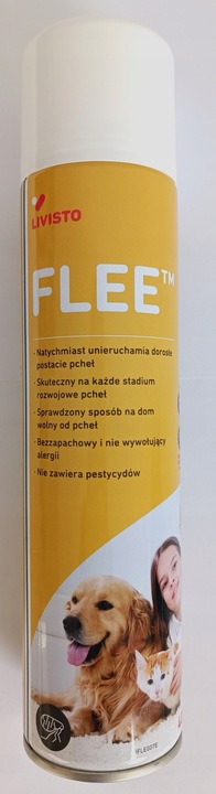 SPRAY NA PCHŁY ROZTOCZA PASOŻYTY niszczy alergeny w domu Flee 400 ml