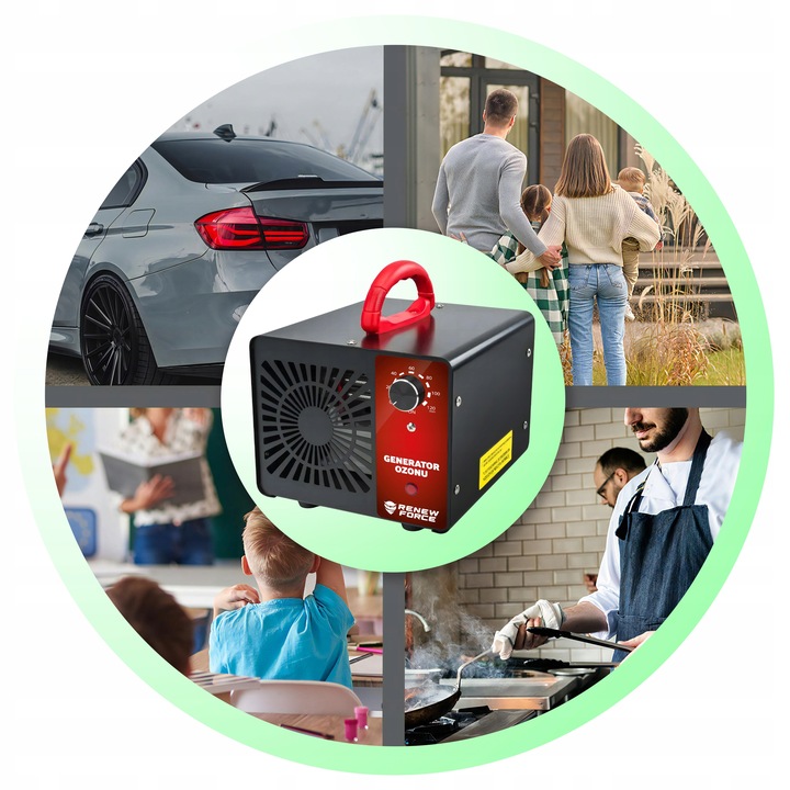Ozonator do Samochodu Generator Ozonu Oczyszczacz do Powietrza 60 000 MG/H
