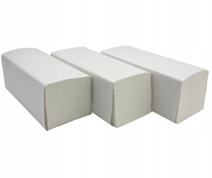 BIAŁE RĘCZNIKI PAPIEROWE SKŁADANE 100% CELULOZA