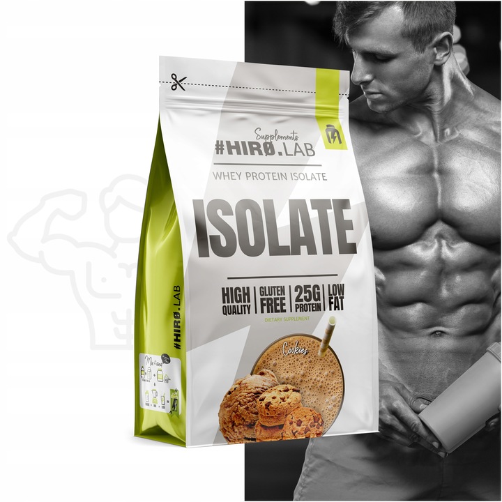 Izolat Białka BIAŁKO 700 g wpi Whey Protein Isolate Ciastko ISO HIRO