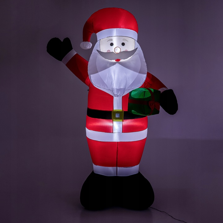 MIKOŁAJ nadmuchiwany ŚWIECĄCY DUŻY pompowany LED 250 cm dmuchaniec JUMIhome