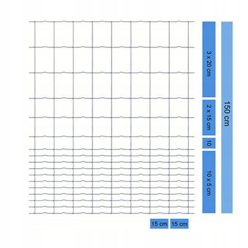 SIATKA ogrodzeniowa leśna NA KURY 150/17/15 L 50 m