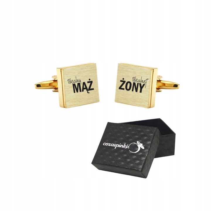 Spinki do mankietów koszuli z własną grafiką tekstem z grawerem na prezent