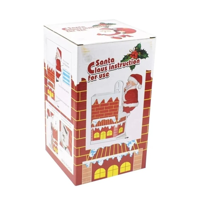 MIKOŁAJ WSPINAJĄCY SIĘ I WCHODZĄCY DO KOMINA