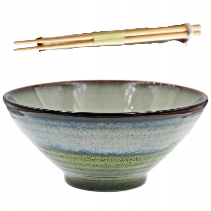 Miska Talerz RAMEN z pałeczkami Ceramiczna Ombres1 L