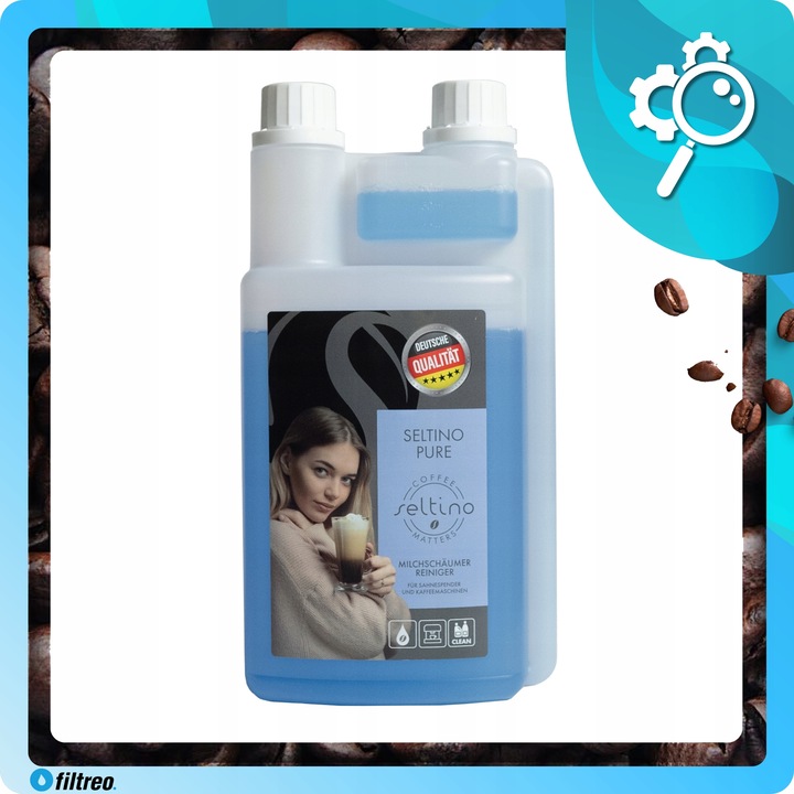 Płyn środek do czyszczenia systemu mleka seltino pure 1000ml i szczoteczka