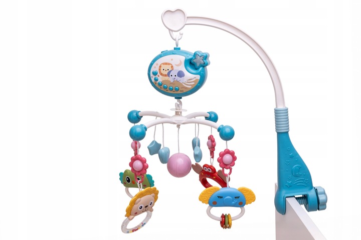 Karuzela do łóżeczka dziecięcego projektor gwiazd zwierzątka 400 melodii