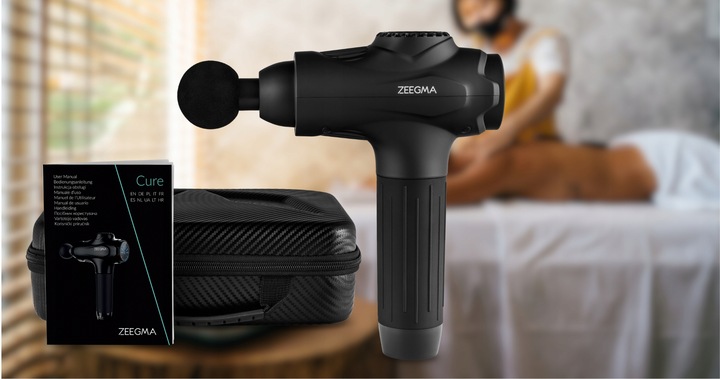 PISTOLET DO MASAŻU MASAŻER DO PLECÓW 12KOŃCÓWEK + WALIZKA + WOREK PREZENT