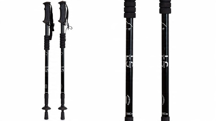 KIJE TREKKINGOWE DO NORDIC WALKING LINE SPORT REGULOWANE LEKKIE CZARNE