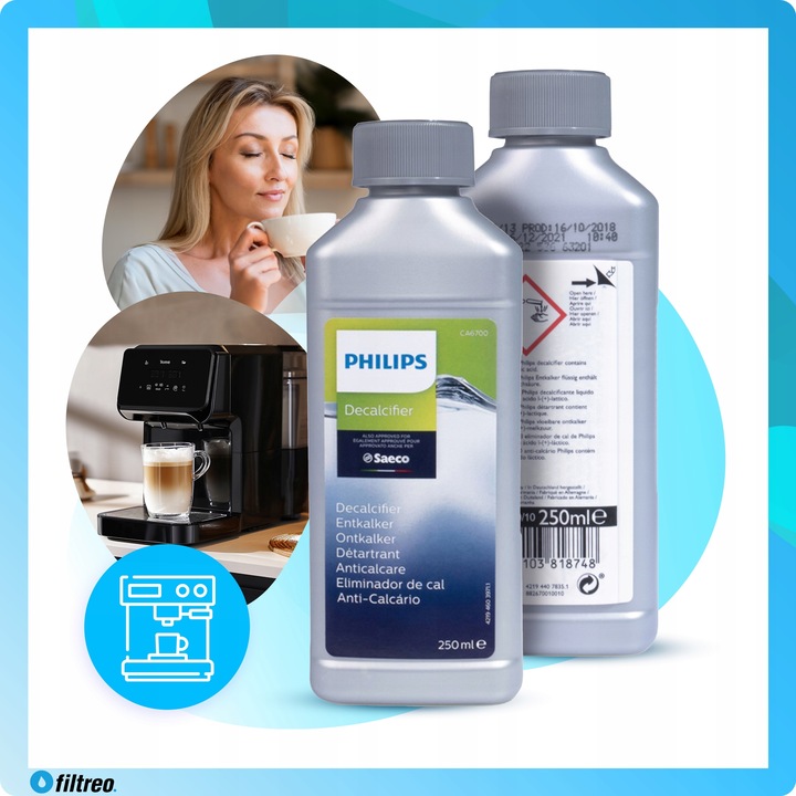 ORYGINALNY ODKAMIENIACZ w płynie do ekspresu Philips LatteGo 2x250ml