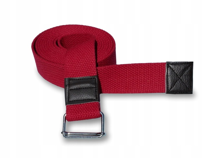 Pasek, pas profesjonalny do jogi, bawełna CZER