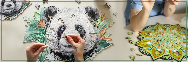 Puzzle z Kotami Drewniane Trudna Układanka 3D Na Prezent 150 elementów L