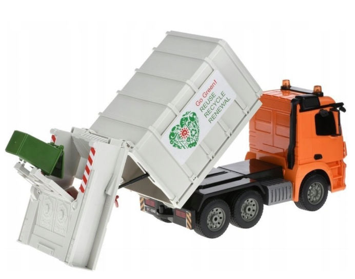 ZDALNIE STEROWANY SAMOCHÓD MERCEDES ŚMIECIARKA AUTO RC PILOT LED POJAZD