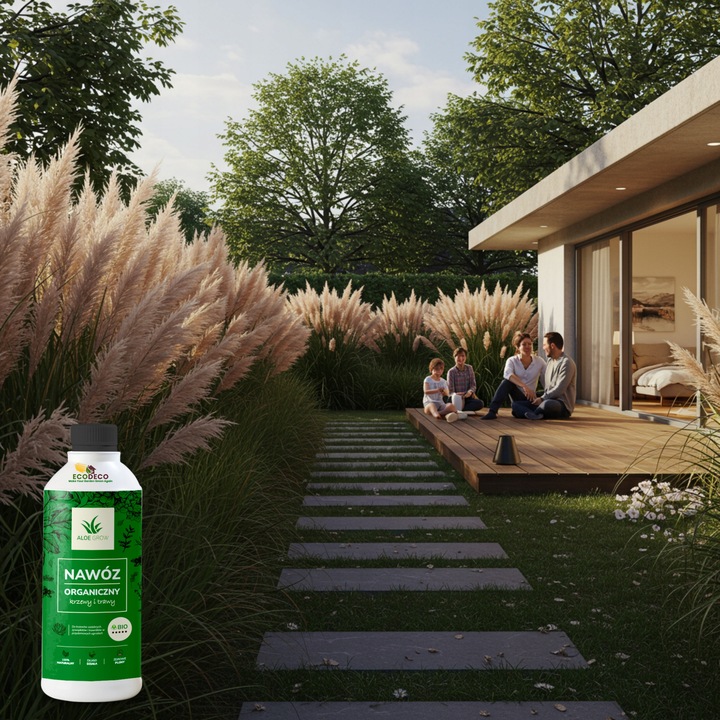 Naturalny nawóz organiczny 1 l użyźnia glebę wiosenny do trawy i krzewów