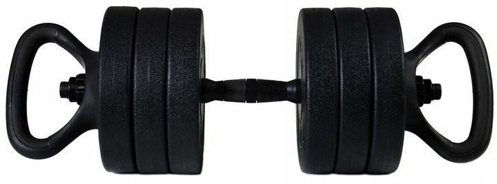 ZESTAW 4w1 HANTLE 2X20KG KETTLE UCHWYTY DO POMPEK