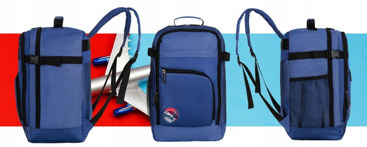 Plecak podręczny kabinowy pojemny podróżny do Wizzair Ryanair