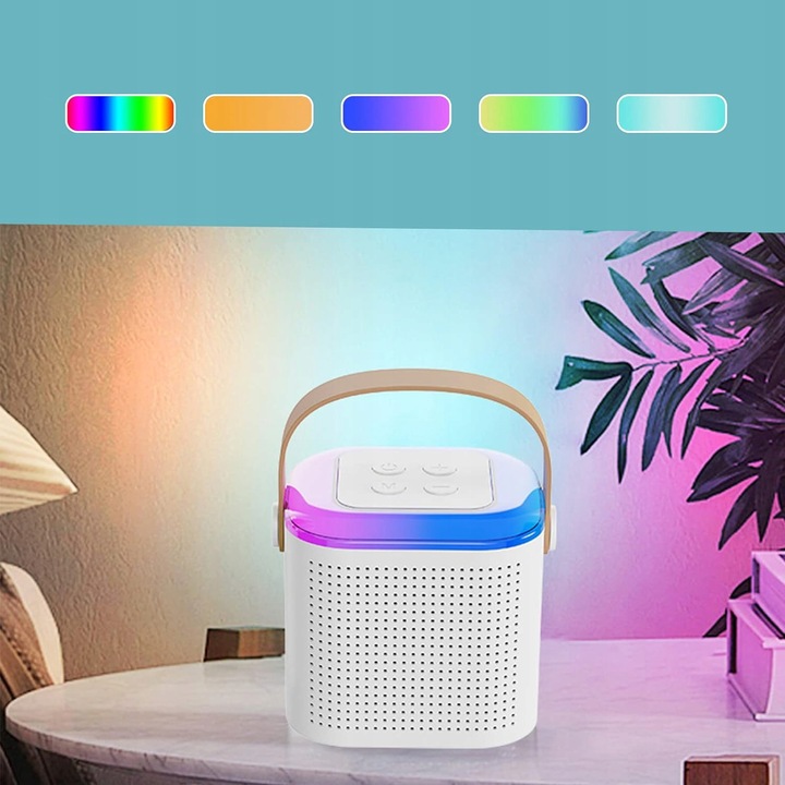 PRZENOŚNY MIKROFON BEZPRZEWODOWY KARAOKE BLUETOOTH DO IMPREZĘ + 2 MIKROFON