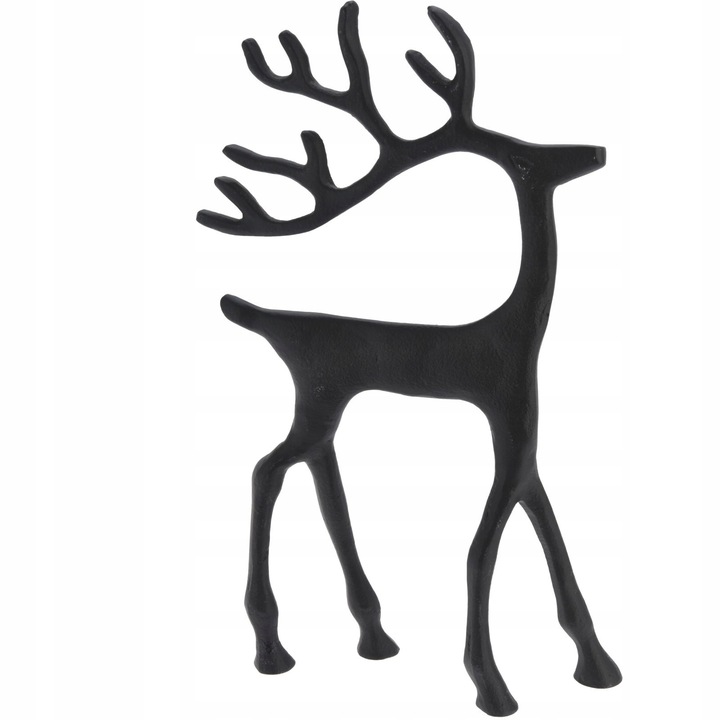 RENIFER czarny stojący metalowy 30 cm Figurka dekoracyjna