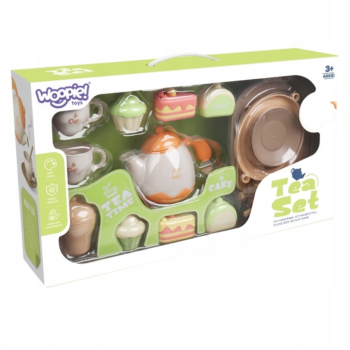 SERWIS ZESTAW DO HERBATY KAWY DESER FILIŻANKI AKCESORIA 25 EL. WOOPIE