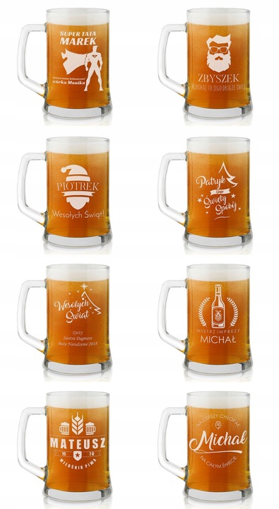 Kufel do Piwa z Grawerem Prezent na Urodziny dla Faceta Taty Dziadka 500 ml