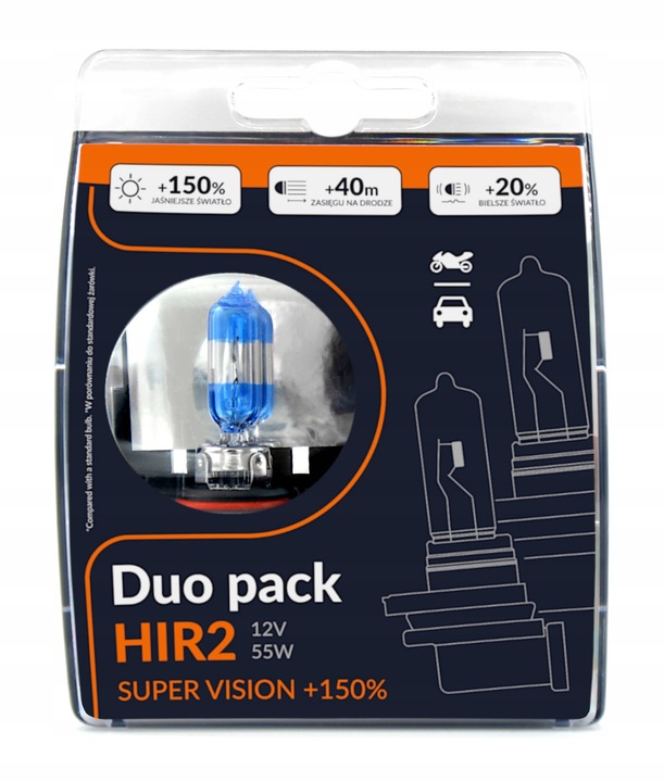 ŻARÓWKI SENSO SUPER VISION 2x HIR2 DUO +150%