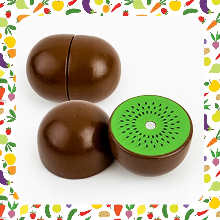 DREWNIANE WARZYWA OWOCE DO KROJENIA NA MAGNES DLA DZIECI ZESTAW XXL