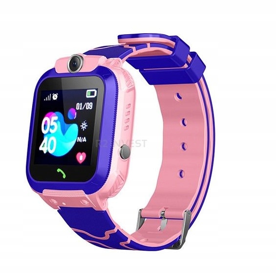 DZIECIĘCY RÓŻOWY SMARTWATCH Z GPS + RÓŻOWY DRUKUŚ - DRUKUJE BEZ TUSZU