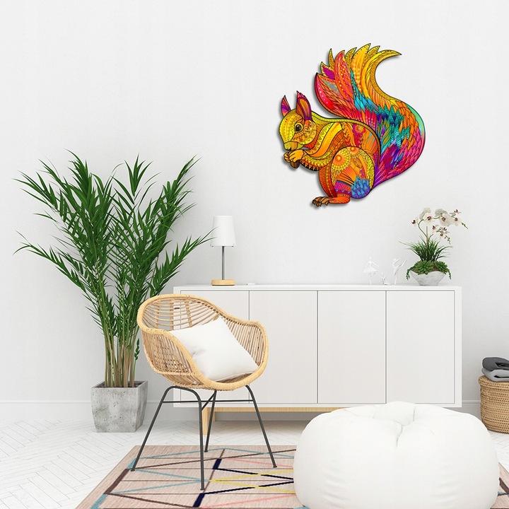 Puzzle Drewniane Premium 3D Układanka dla dorosłych Wiewiórka XL Zwierzęta