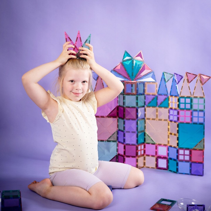 Connetix: klocki magnetyczne konstrukcyjne duże Pastel Creative 120