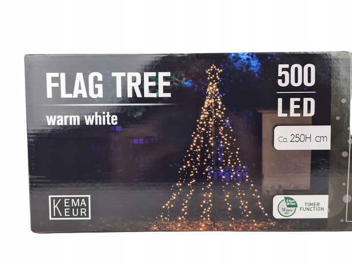 CHOINKA METALOWA XL 250 cm 500 LED TIMER KEMA ZEWNĘTRZNA OGRODOWA DUŻA