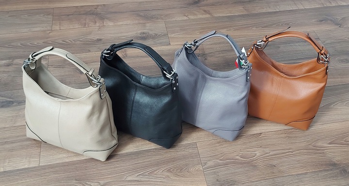 Włoska skórzana listonoszka Vera Pelle zamsz A5 Camel